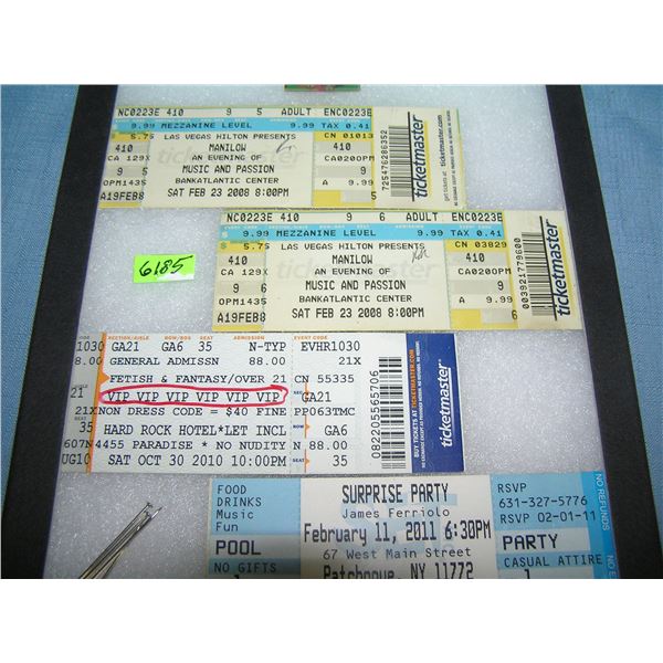 Group of collectible tickets includes concert and others