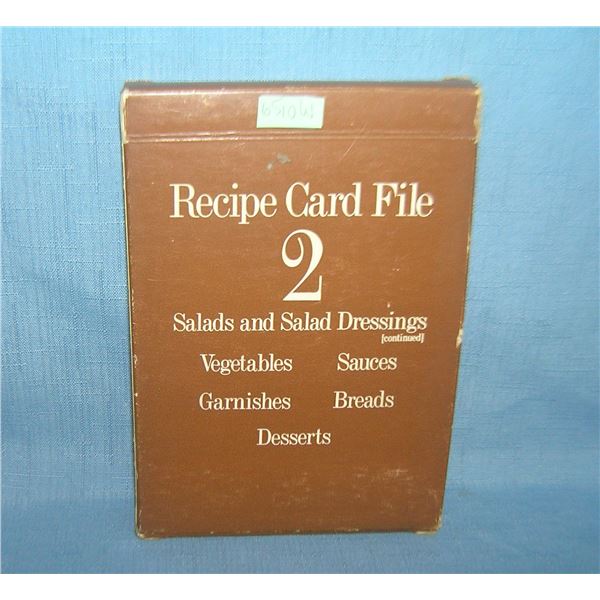 Vintage recipe card file