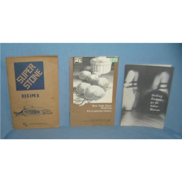 Group of vintage recipe guides