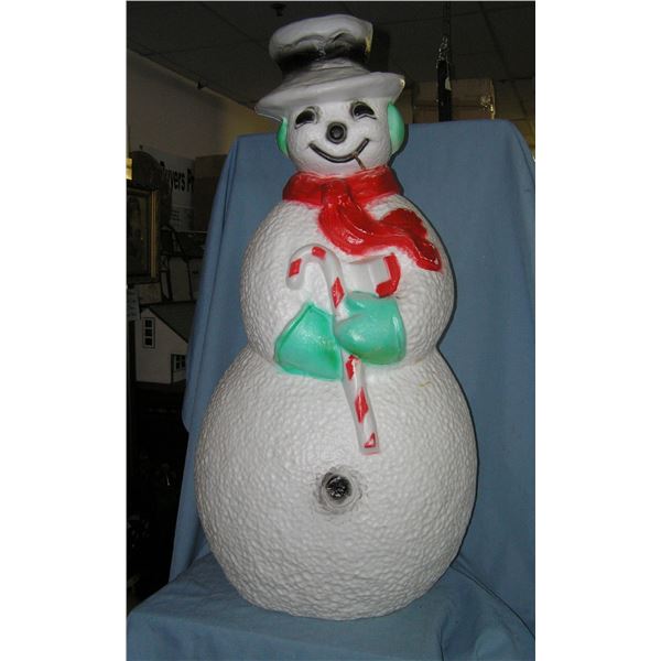 Vintage illuminated snowman