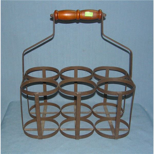Antique milk bottle carrier