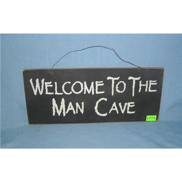 Welcome to the man cave wooden sign