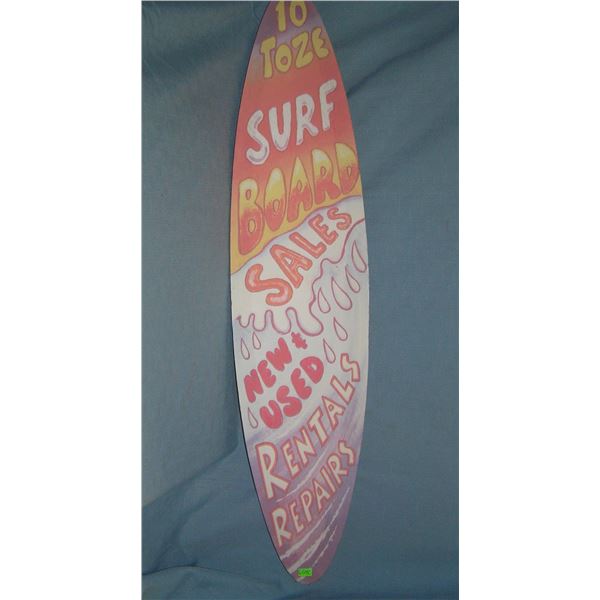 Ten Toze surfboard shop sign