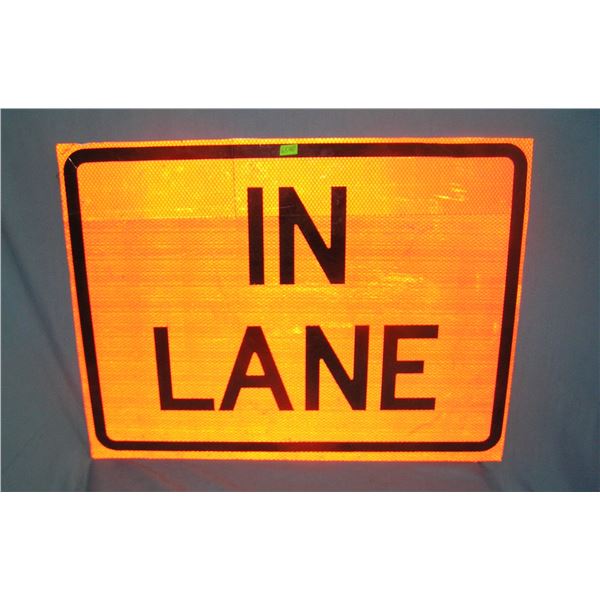 Stay in Lane man cave road sign