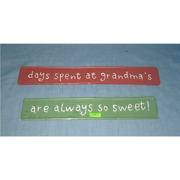 Days spent at Grandmas are always so sweet 2 piece metal sign