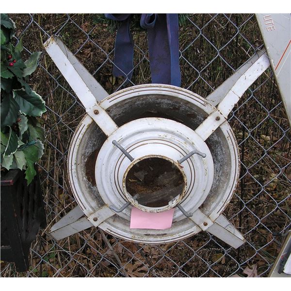 Antique all metal Christmas tree stand circa 1950s