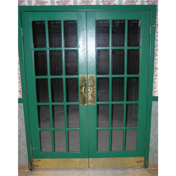 Pair of high quality 15 pane entry doors
