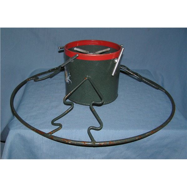 Large all metal Christmas tree stand circa 1950s