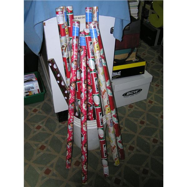 Large group of Christmas gift wrap