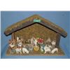 Image 1 : Christmas nativity manger includes 20 piece figure set