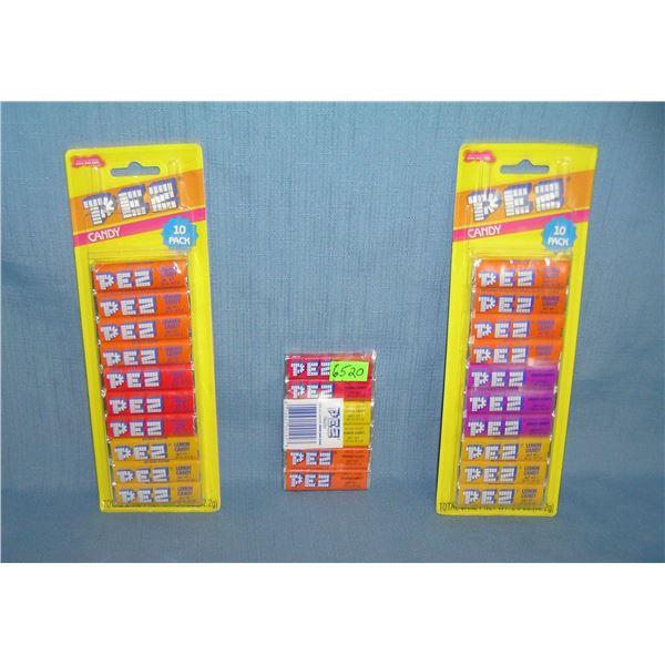 Group of vintage PEZ candy packs