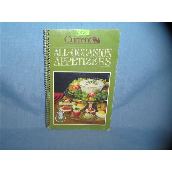 Vintage 1st edition cookbook for appetizers