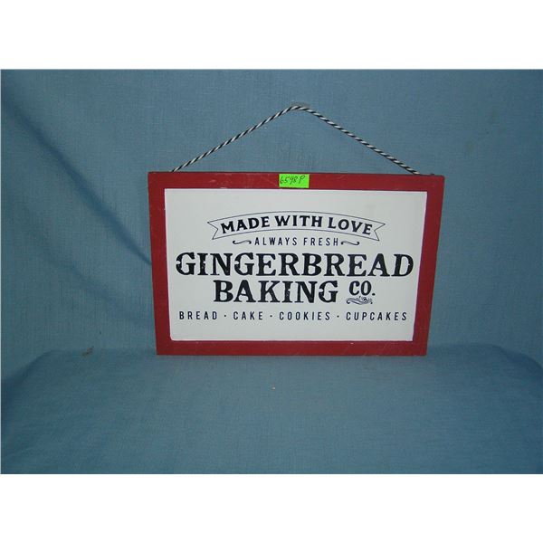 Made with love Gingerbread Baking Company advertising sign