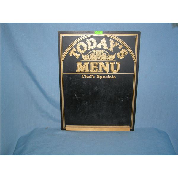 Today's menu chef special menu board sign