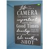Image 1 : Life is like a camera wood sign