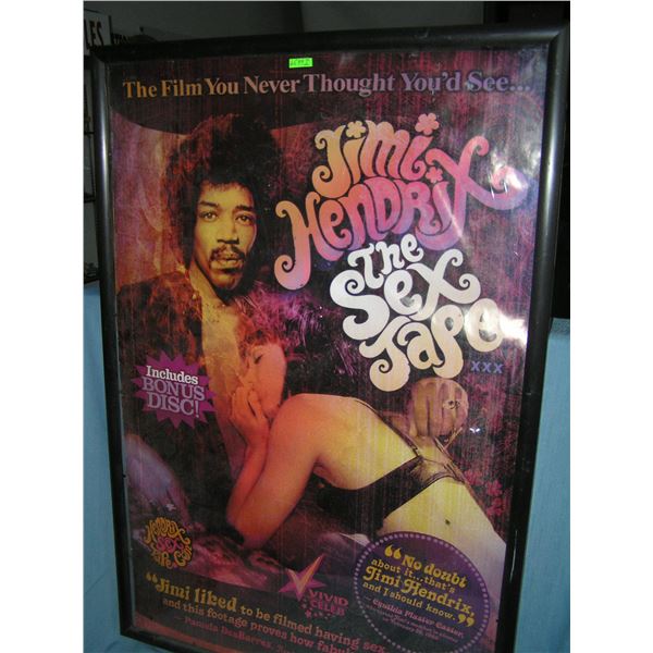 Jimi Hendrix the sex tape framed film poster