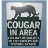 Image 1 : Cougar in Area retro style advertising sign