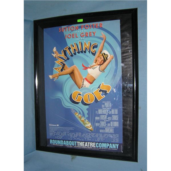 Anything Goes starring Broadway show framed poster