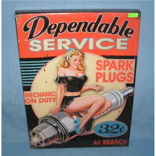 Dependable Service sexy framed canvas advertising sign