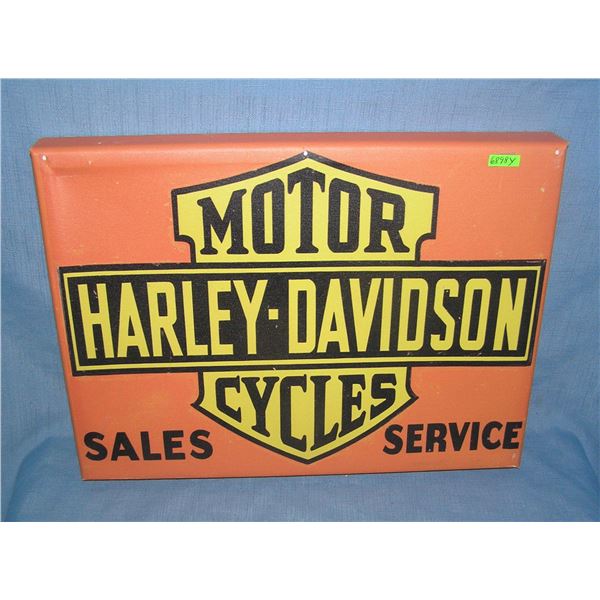 Harley Davidson motorcycles sales and service sign