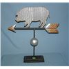 Image 1 : Pig directional weather vane on stand metal sign