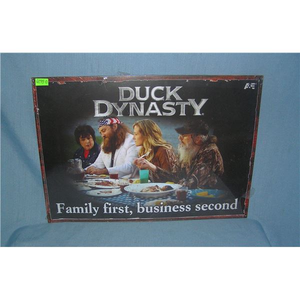 Duck Dynasty metal display sign