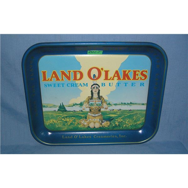 Land O' Lakes sweet cream butter all metal avertising tray