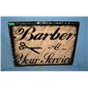 Image 1 : Barber at your Service  retro style advertising sign