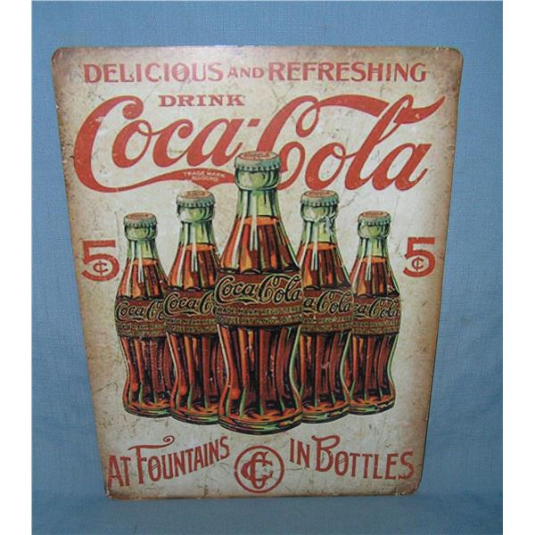 Coca Cola delishious and refreshing  retro style advertising sign