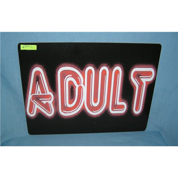 Adult neon retro style  retro style advertising sign