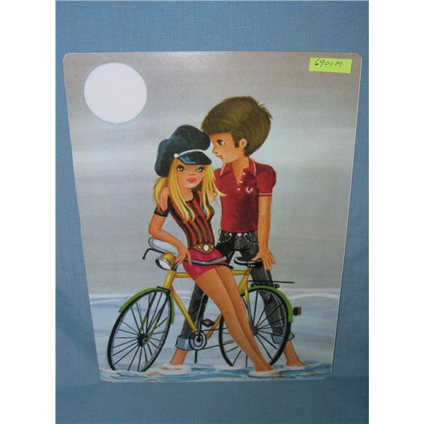 60's-70's Ultra mod art work  retro style advertising sign