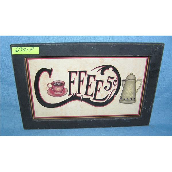 Coffee 5 cents display sign