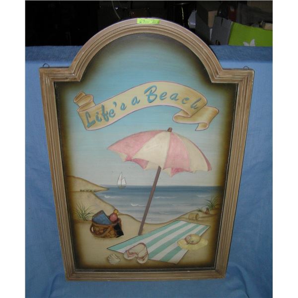 Life's a Beach 3 dimensional framed wall display