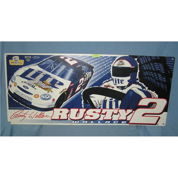 Rusty Wallace Miller Beer Nascar store display sign