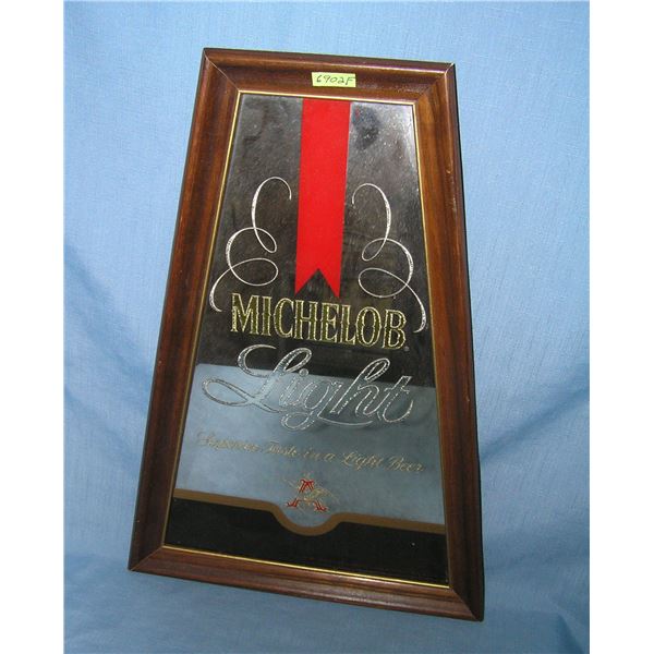 Michelob Light advertising promotional mirrored sign