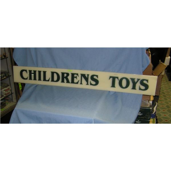 Childrens toys 6 by 48 store display sign