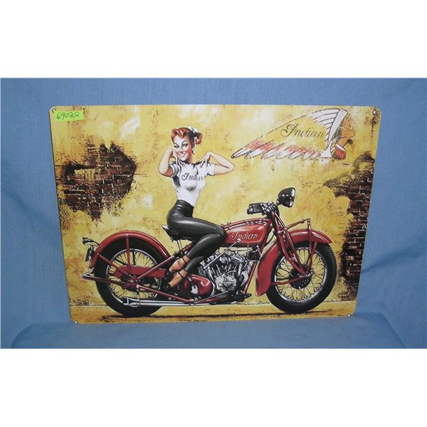 Indian Motorcycles  retro style advertising sign