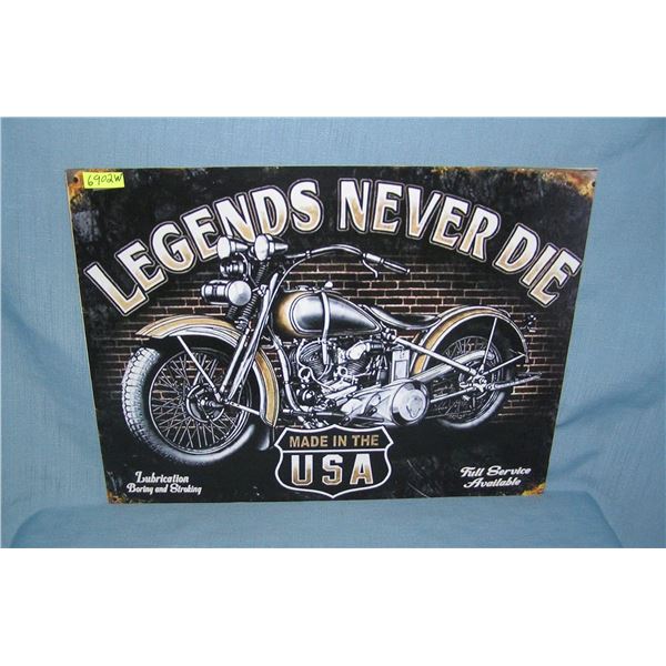 Legends never die made in the USA  retro style advertising sign