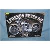 Image 1 : Legends never die made in the USA  retro style advertising sign