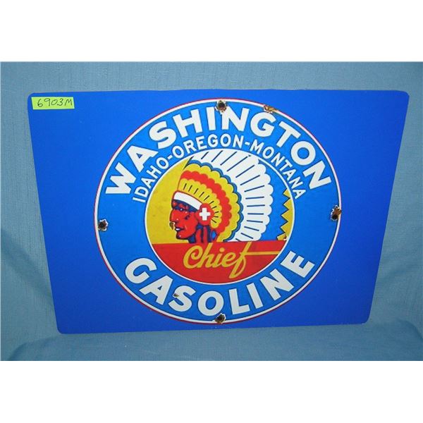 Washington Chief gaasoline  retro style advertising sign