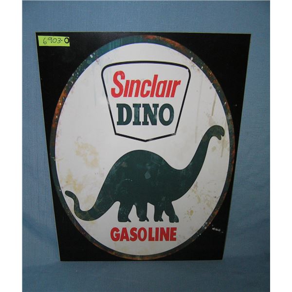 Sinclair Dino Gasoline  retro style advertising sign
