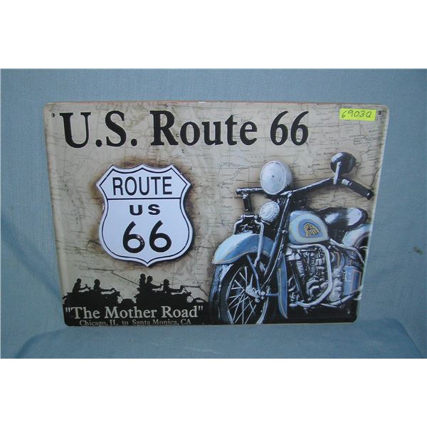 US Route 66 the mother road  retro style advertising sign