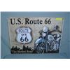 Image 1 : US Route 66 the mother road  retro style advertising sign