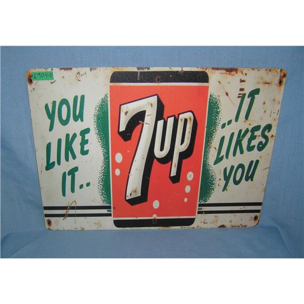 7up Soda  retro style advertising sign