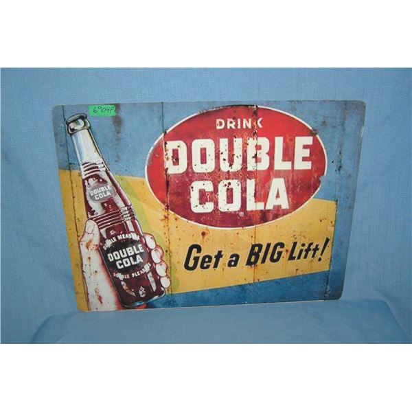 Drink double Cola  retro style advertising sign