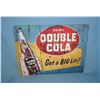 Image 1 : Drink double Cola  retro style advertising sign