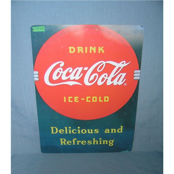 Drink Coca Cola Ice Cold  retro style advertising sign