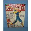 Image 1 : Baseball Tournament Riverside Park  retro style advertising sign