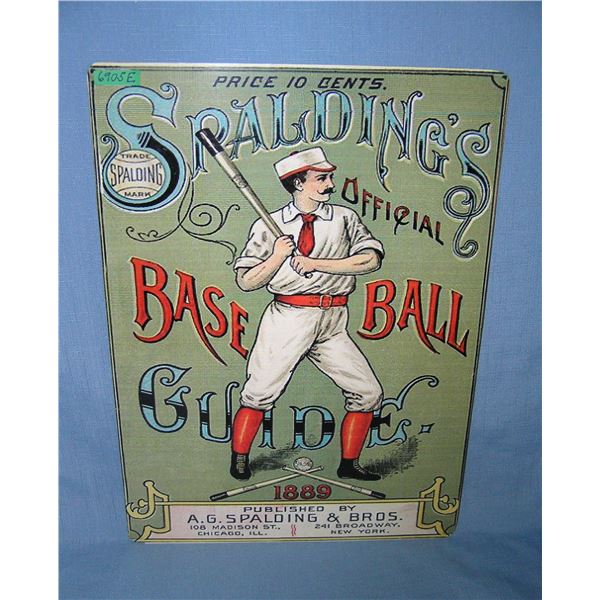 Spalding baseball guide  retro style advertising sign