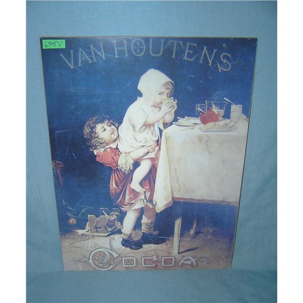 Vanhouten's Cocoa  retro style advertising sign